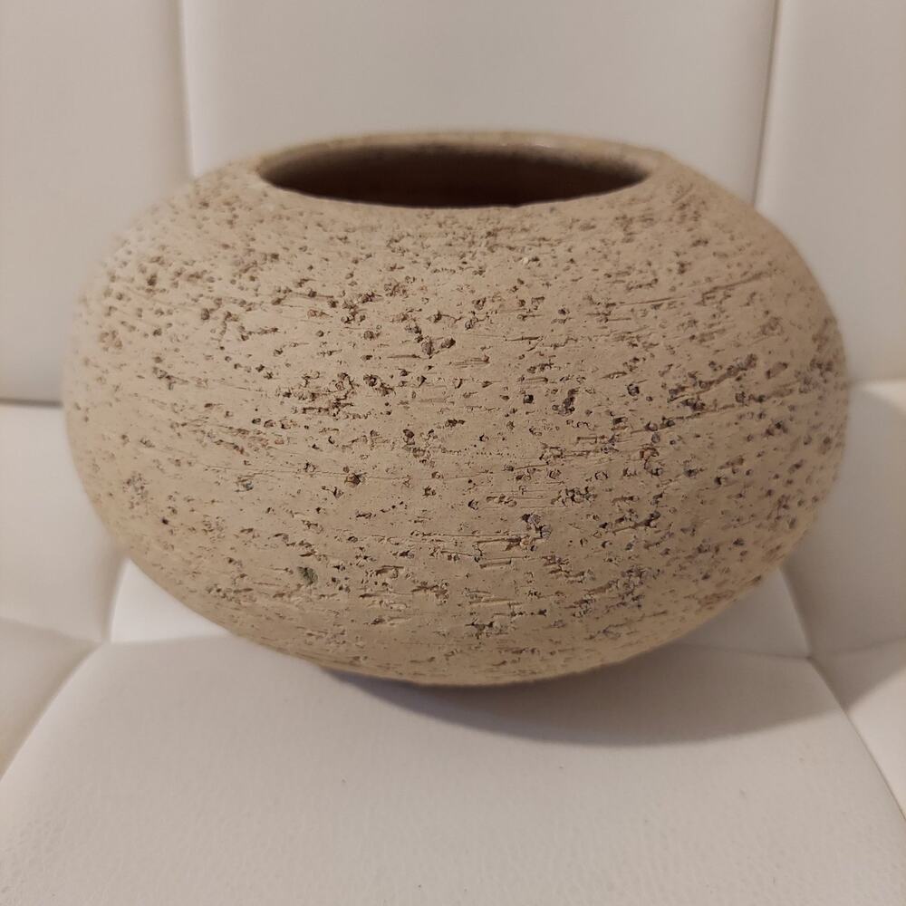 1960's German 6.5"H Earthenware Sphere Vase by Krieberger for Jardiniere